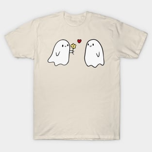 ghost couple gifting a flower T-Shirt